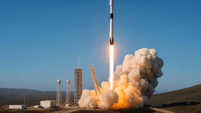 SpaceX Launches Falcon 9 Rocket from Vandenberg Space Force Base