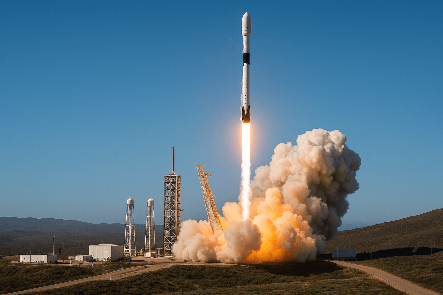 SpaceX Launches Falcon 9 Rocket from Vandenberg Space Force Base