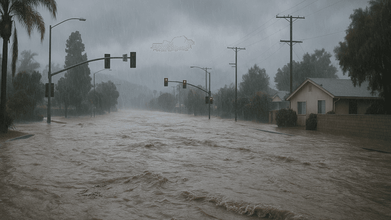 Atmospheric River Brings Heavy Rainfall and Flooding to Southern California