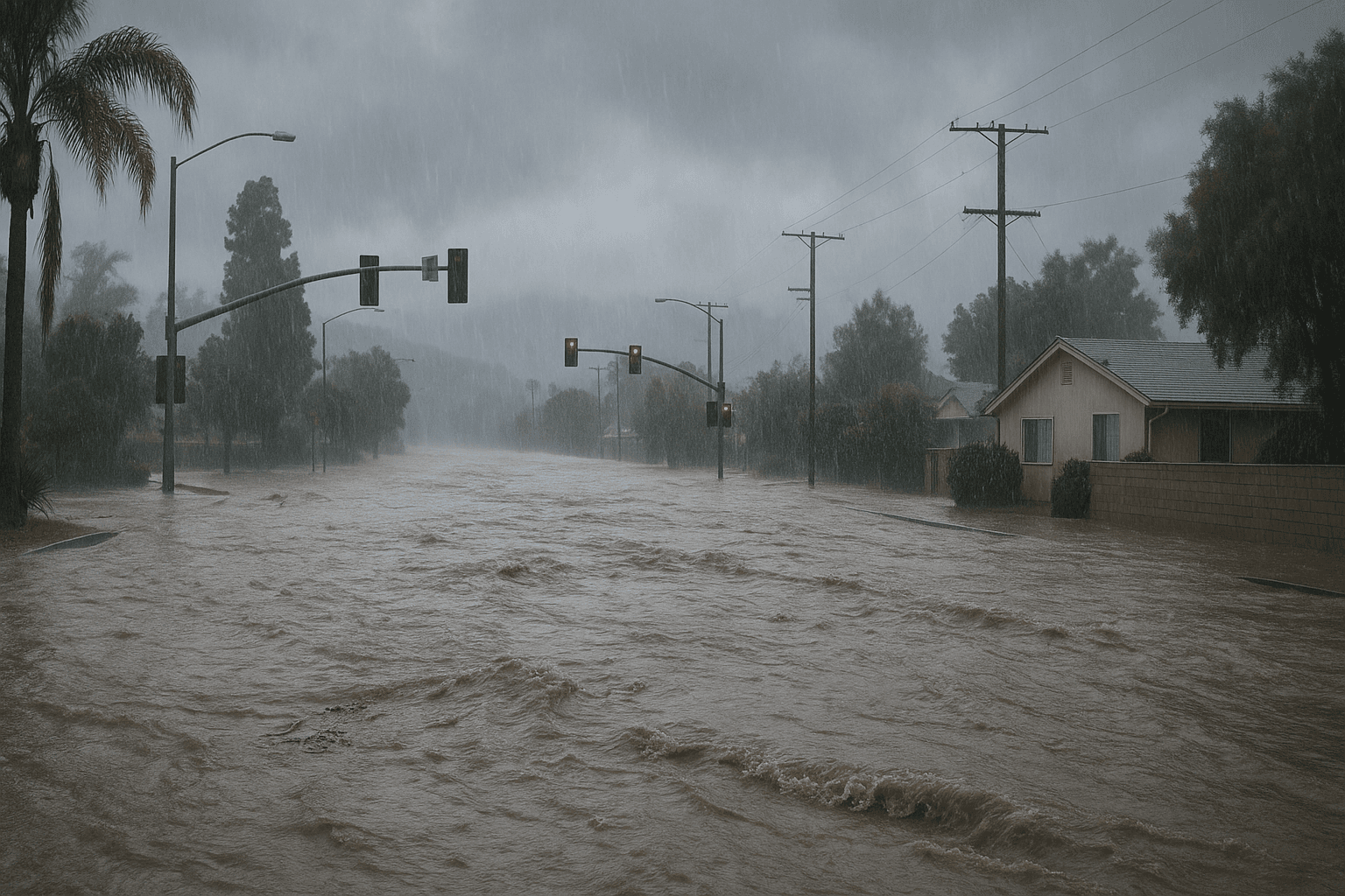 Atmospheric River Brings Heavy Rainfall and Flooding to Southern California