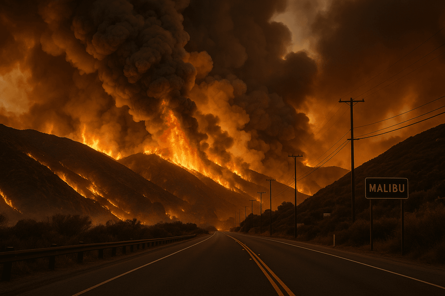 Franklin Fire Ravages Malibu, Prompting Widespread Evacuations