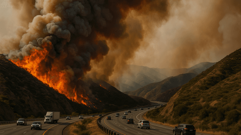 Hughes Fire Forces Evacuations Near Castaic