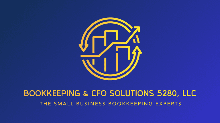 Logo for Bookkeeping & CFO Solutions 5280, LLC featuring a financial growth symbol